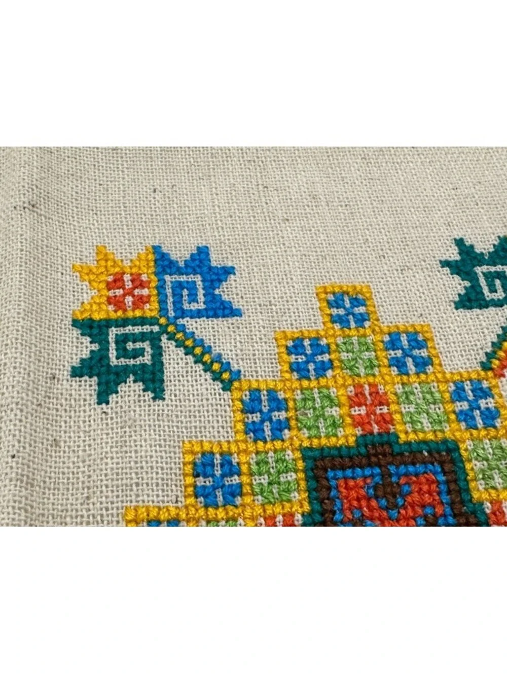 18 Vintage Thai Tribal Crafts Karen Yao Thai Lua Napkins Hemp? Geometric Stitch